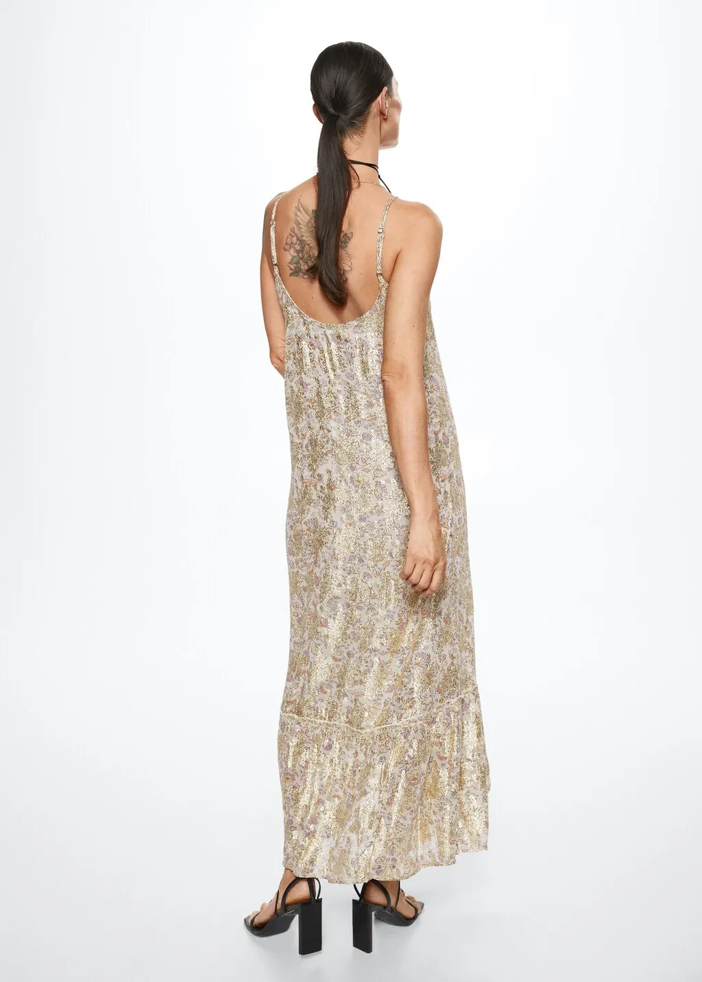 Vestito fiori lurex
