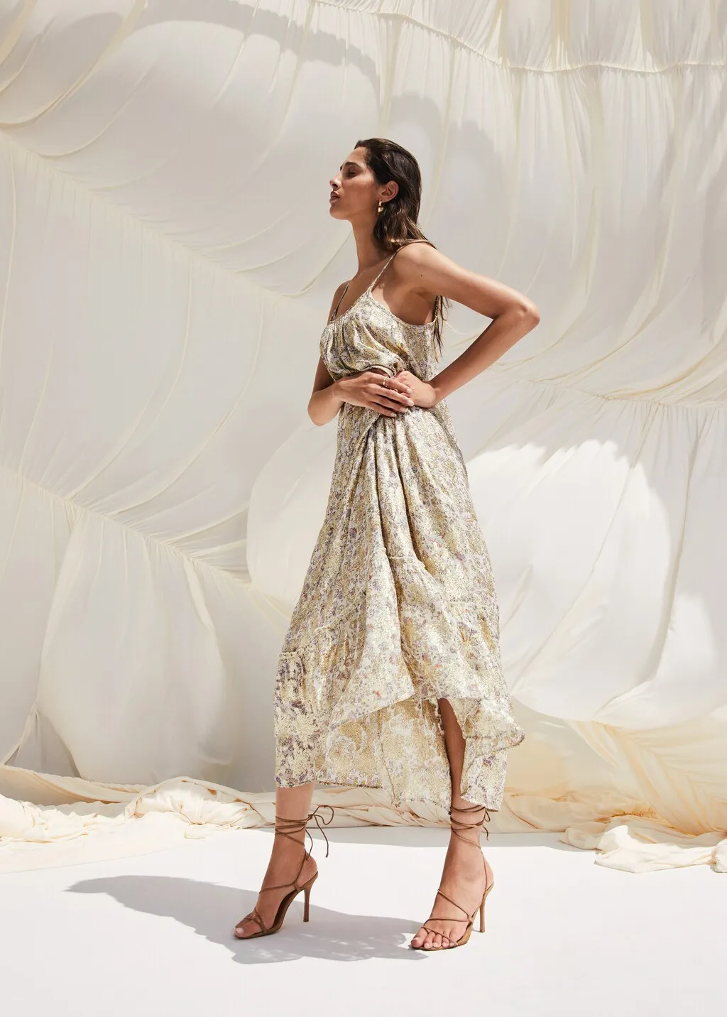 Vestito fiori lurex