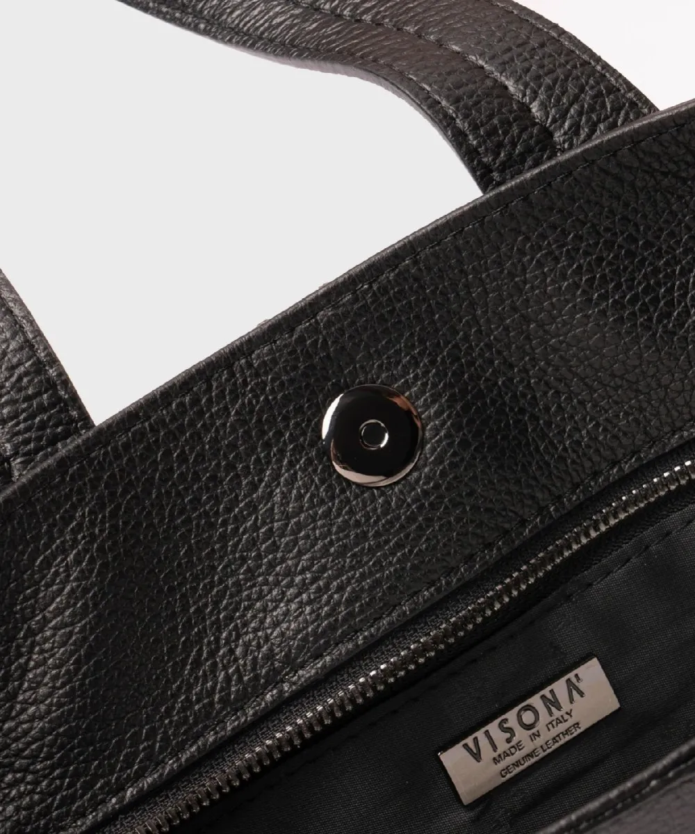 Visona Pony Daily borsa a tracolla, pelle nero