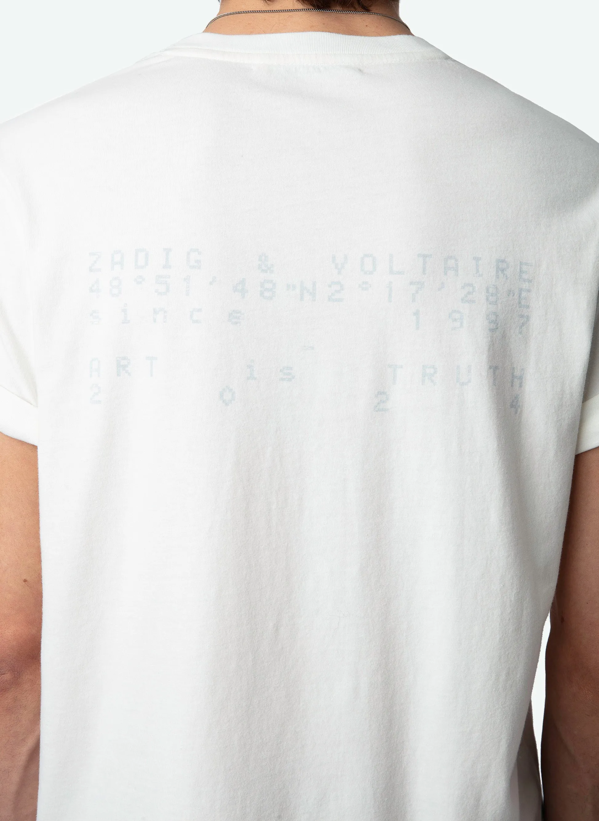  ZADIG&VOLTAIRE   TOMMY - T-shirt dritta scollo tondo in cotone bio | Bianco