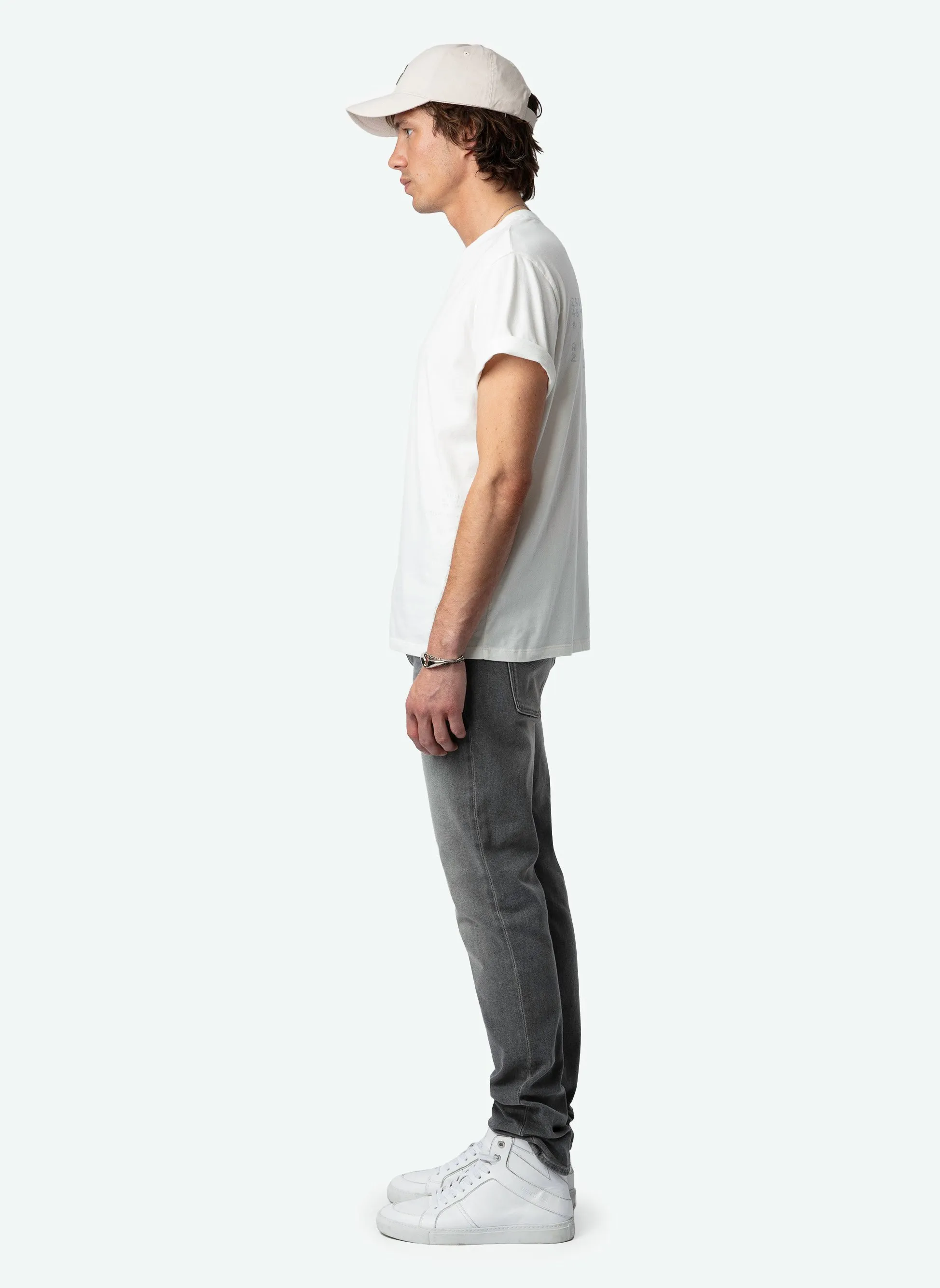  ZADIG&VOLTAIRE   TOMMY - T-shirt dritta scollo tondo in cotone bio | Bianco