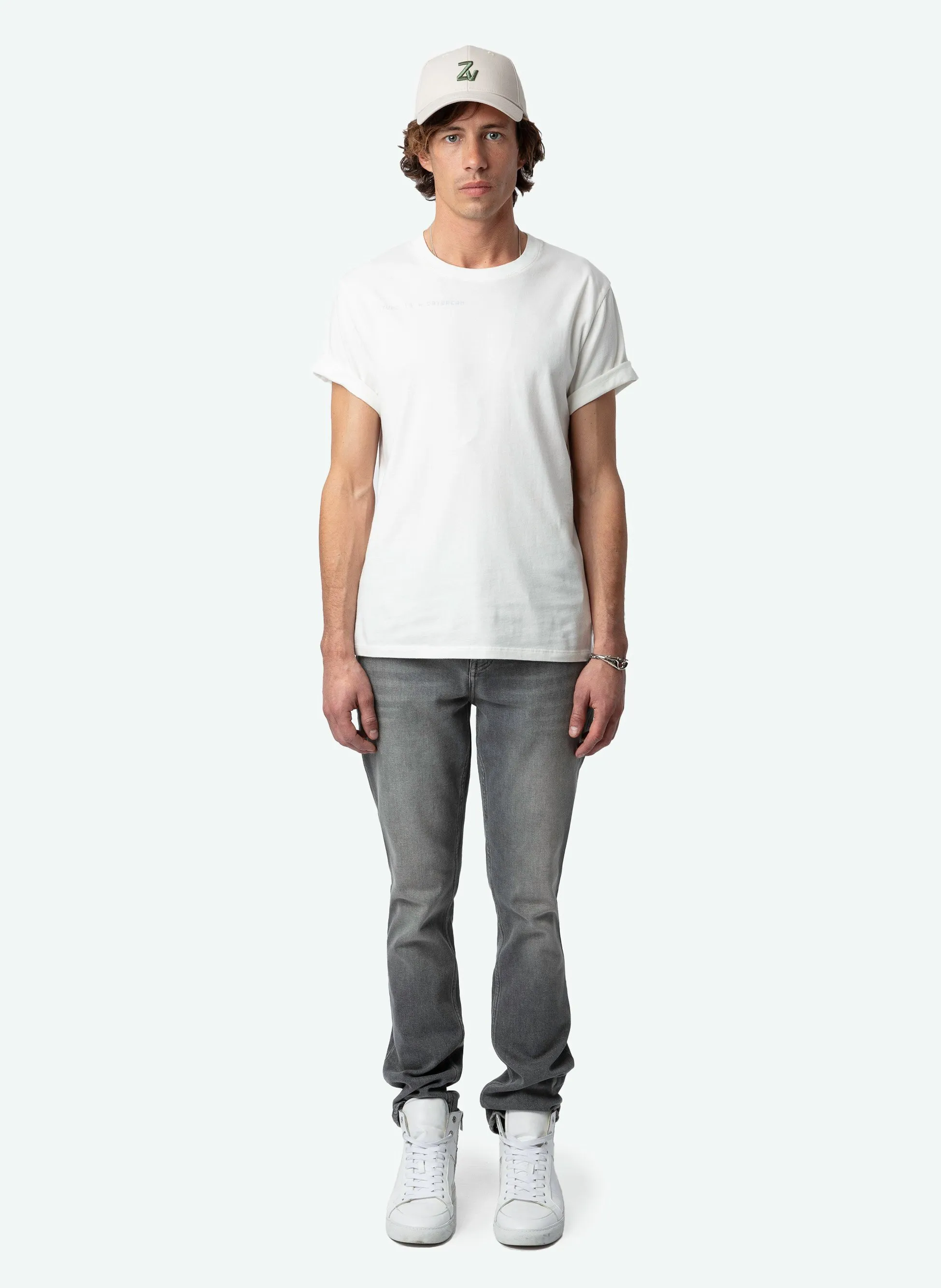  ZADIG&VOLTAIRE   TOMMY - T-shirt dritta scollo tondo in cotone bio | Bianco